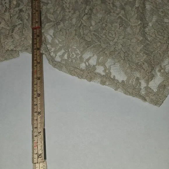 Daytrip Buckle Lace Flyaway Cardigan Large Cream Floral Sheer Open Front NWT - Picture 7 of 13